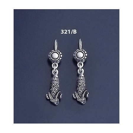 321/B Ram Torc Silver Earrings