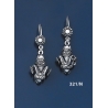 321/N Ram Torc Silver Earrings
