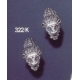 322K Sterling silver Lion torc clip earrings
