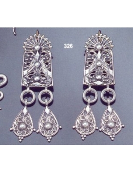 326 Large sterling silver ""Attica"" earrings