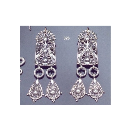 326 Large sterling silver ""Attica"" earrings