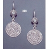 328 Sterling silver Phaistos disc earrings