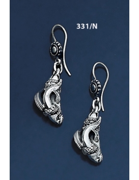 331/N Silver Capricorn Torc Earrings