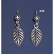 610 Exquisite Grecian Solid Silver Leaf Earrings