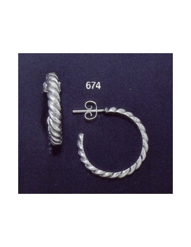 674 sterling silver hoop earrings