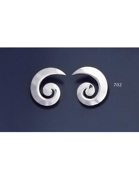 702 Grecian Setrling Silver Spiral Earrings