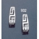 932 Oval tear-shaped hoop maeander greek key earrings