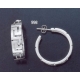 998 Greek key maeander pattern hoop earrings (L)