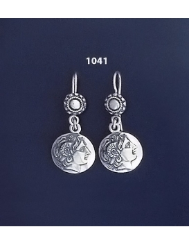 1041 Alexander the Great ( Lysimachos) Silver Earrings