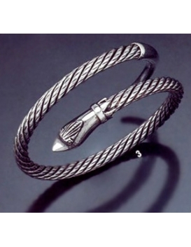 3 Hand Twisted Head & Tail Snake Bracelet