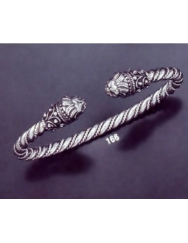 166 Hand-Coiled Lion Torc Bracelet (L)