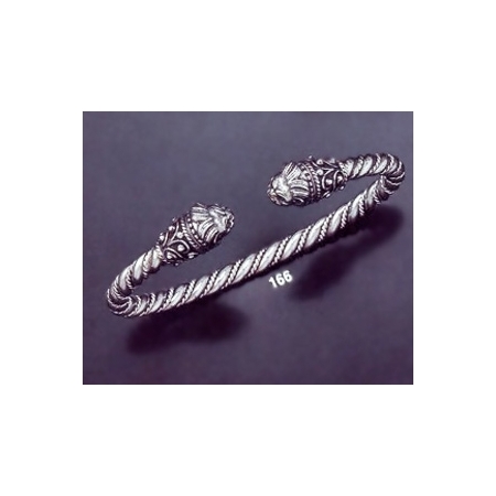 166 Hand-Coiled Lion Torc Bracelet (L)