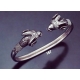 167 Sterling Silver Ram Torc Bracelet