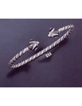 233 Hand-Coiled Ram Torc Bracelet (S)
