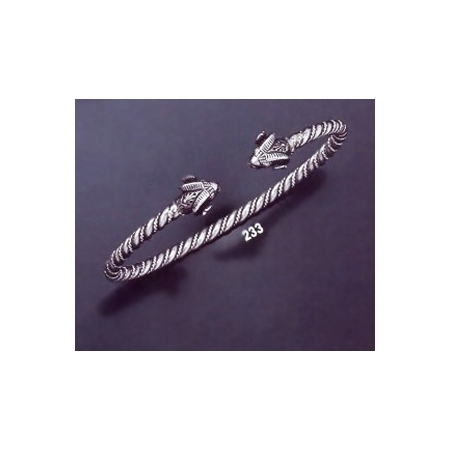 233 Hand-Coiled Ram Torc Bracelet (S)