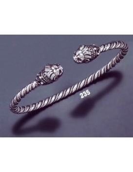 235 Hand-Coiled Lion Torc Bracelet (S)