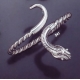 241 Single Headed Hand-Coiled  Silver Snake Bracelet