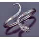 244  Single headed ornate sterling silver snake bracelet