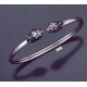 245 Sterling Silver Lion Torc Bracelet (S)
