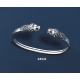 245/A Sterling silver Lion torc bracelet