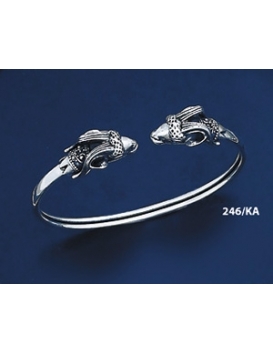 246/KA Sterling Silver Capricorn Torc Bracelet