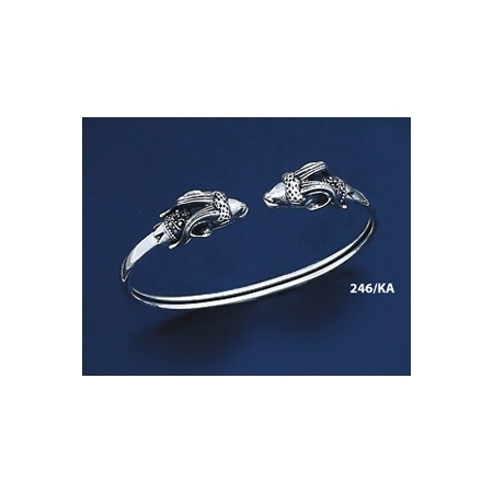 246/KA Sterling Silver Capricorn Torc Bracelet