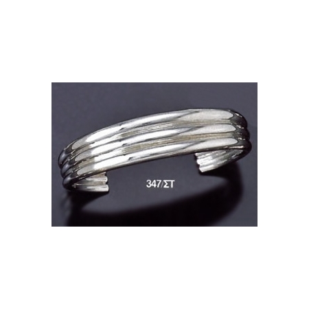 347/ST Triple Solid Silver Band Bracelet (Heavy)