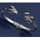 1068 Silver Capricorn Torc Bracelet