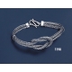 1198 Hand Braided Silver Bracelet