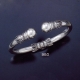 505/S L Impressive Sterling Silver Ball torc Bracelet