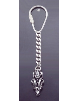 365 Silver Keyring with Capricorn's head