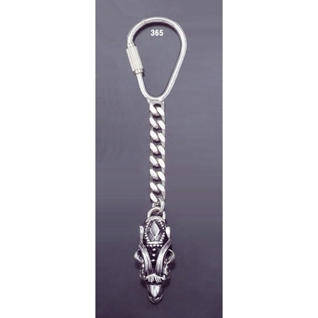 365 Silver Keyring with Capricorn's head
