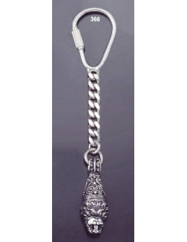 366 Silver Keyring with Lion's head