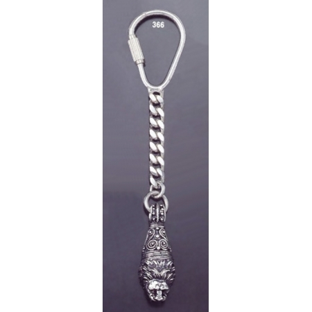366 Silver Keyring with Lion's head