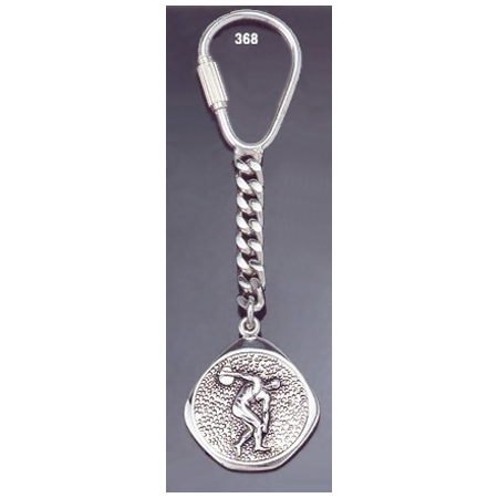 368 Silver Keyring with Discobolus of Myron / Discus Thrower / Diskobolos coin relief