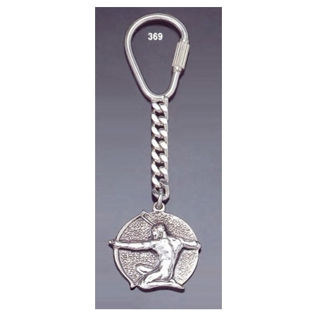 369 Silver Keyring with Archer coin
