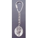 371 Silver Keyring with Asclepius Rod / Staff