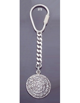 372  Silver Keyring with Phaistos disc