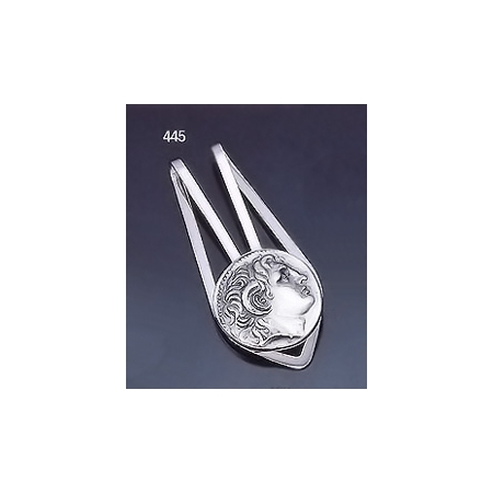 445 Silver Money-clip with Alexander The Great (Lysimachos) Coin
