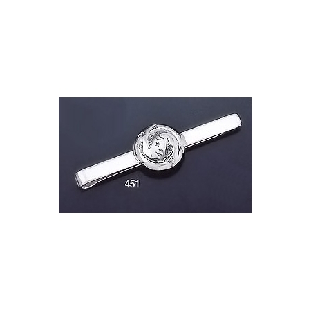 451 Sterling Silver Tie-Bar with Minoan Dolphins Intaglio (seal)