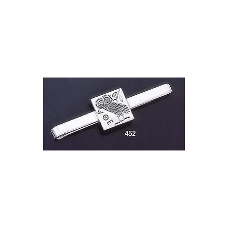 452  Sterling Silver Tie-Bar with Owl of Wisdom Intaglio (seal)