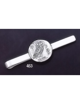 453 Sterling Silver Owl Of Wisdom Tie-bar