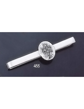 455 Sterling Silver Tie-Bar with Byzantine Monogram