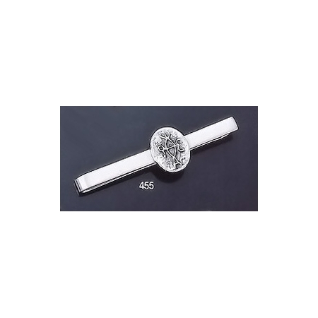 455 Sterling Silver Tie-Bar with Byzantine Monogram