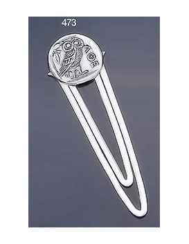 473 Sterling Silver Bookmark with Owl Of Wisdom Coin