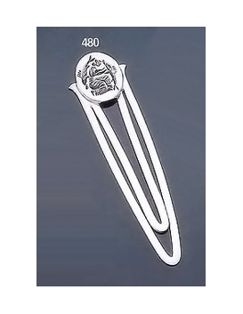 480 Sterling Silver Bookmark with Minoan Fresco/Wall-painting of Fyra ""Santorini"" Intaglio (seal) Coin
