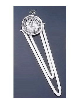482 Sterling Silver Bookmark with Alexander The Great (Hercules) Coin