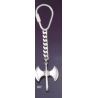 617 Silver Keyring with Double Headed Minoan Axe