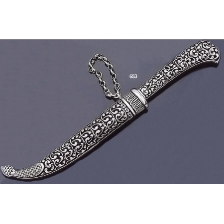 653 Sterling Silver Asia-Minor Yatagan Sword Paper-Knife