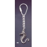 686 Silver Keyring with  Sea Horse / Hippocampus